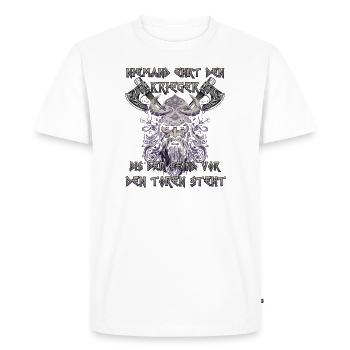 Cadeau du patrimoine du Valhalla pour les Fans de Vikings - T-shirt Premium bio Homme - blanc - Devant - Nico (187cm)