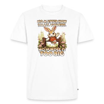 Kaninhop Fun Game and Movement Rabbit Kaninhop - Men's Premium Organic T-Shirt - white - Front - Nico (187cm)