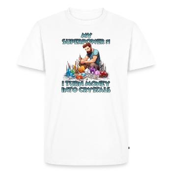 Cadeau Sparkling Creations cultivateur de cristal - T-shirt Premium bio Homme - blanc - Devant - Nico (187cm)