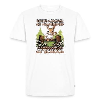 BunnyBounce Cadeau pour les fans de lapins - T-shirt Premium bio Homme - blanc - Devant - Nico (187cm)