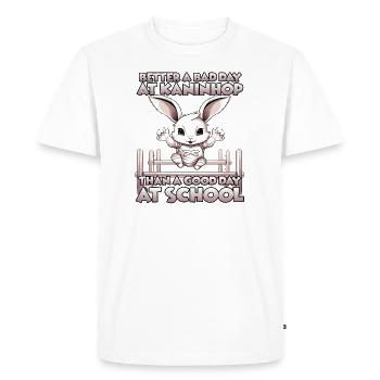 Joie d'Agility Cadeau Kaninhop Fans de lapins - T-shirt Premium bio Homme - blanc - Devant - Nico (187cm)