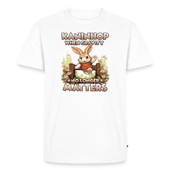 JumpingJoy Entraîne-toi avec plaisir au Kaninhop - T-shirt Premium bio Homme - blanc - Devant - Nico (187cm)