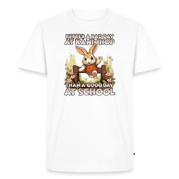 Jumping The Kaninhop Brand Kaninhop - Men's Premium Organic T-Shirt - white - Front - Nico (187cm)