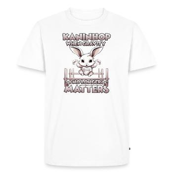 Kaninhop rabbit agility for your pet rabbit - Men's Premium Organic T-Shirt - white - Front - Nico (187cm)