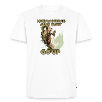 Erobre les sommets Escalade en toprope pour les - T-shirt Premium bio Homme - blanc - Devant - Nico (187cm)
