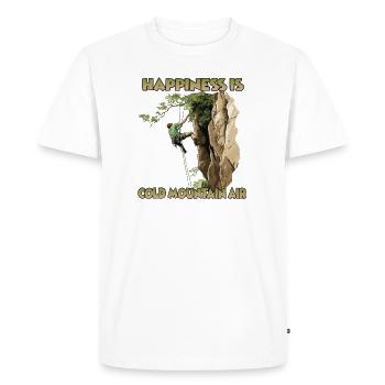 The Art of Toprope Climbing Toprope Mountaineer - Men's Premium Organic T-Shirt - white - Front - Nico (187cm)