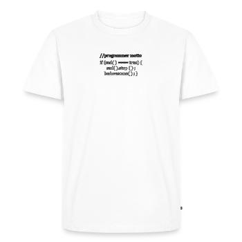 Tenue cool d'informaticien pour les programmeurs - T-shirt Premium bio Homme - blanc - Devant - Nico (187cm)