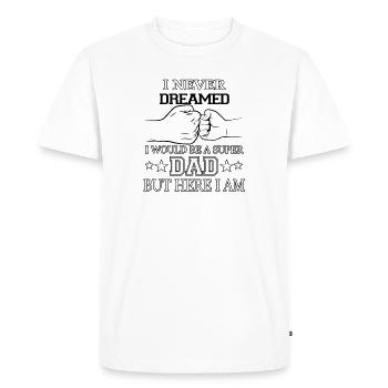 Tenue cool pour la fête des pères pour le motif - T-shirt Premium bio Homme - blanc - Devant - Nico (187cm)