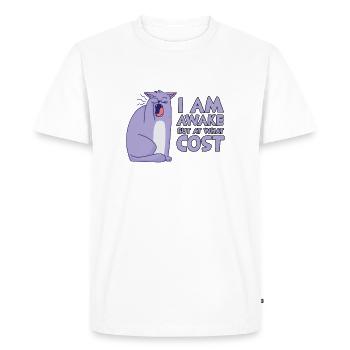 Cadeau amusant pour le propriétaire d'un chat, le - T-shirt Premium bio Homme - blanc - Devant - Nico (187cm)