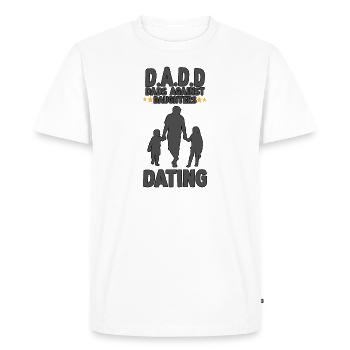 father 2 daughters cute father daughter - Men's Premium Organic T-Shirt - white - Front - Nico (187cm)
