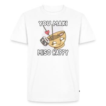 Mignon japonais sushi fan motif nigiri maki sushi - T-shirt Premium bio Homme - blanc - Devant - Nico (187cm)