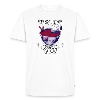 Cute sushi motif nigiri men and women - Men's Premium Organic T-Shirt - white - Front - Nico (187cm)