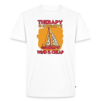 sail captain sail hobby yacht sailor - Men's Premium Organic T-Shirt - white - Front - Nico (187cm)
