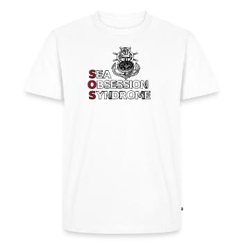 Casquette de marin pour les vacances en voilier - T-shirt Premium bio Homme - blanc - Devant - Nico (187cm)