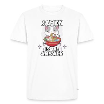 funny sushi lover Japan sashimi ramen maki - Men's Premium Organic T-Shirt - white - Front - Nico (187cm)