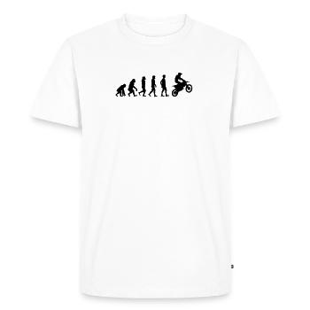 Cadeau motocross Motorcross Evolution - T-shirt Premium bio Homme - blanc - Devant - Nico (187cm)