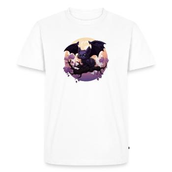 Kawaii Halloween Bat Chibi Bat - Men's Premium Organic T-Shirt - white - Front - Nico (187cm)