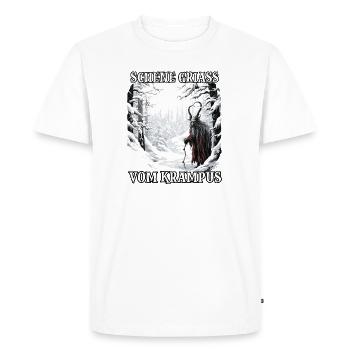 Krampus T | Krampus Costume | Demonic Santa Claus - Men's Premium Organic T-Shirt - white - Front - Nico (187cm)