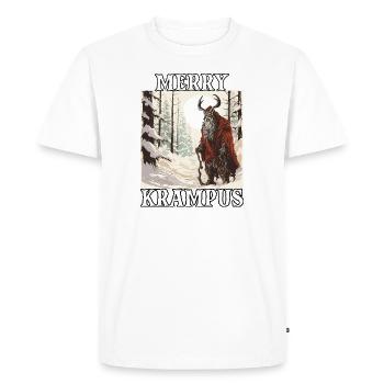 Krampus T Creepy Santa Claus Kramperl Krampus Mask - Men's Premium Organic T-Shirt - white - Front - Nico (187cm)