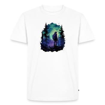 Amoureux de la nature Randonnée T pour Hiking - T-shirt Premium bio Homme - blanc - Devant - Nico (187cm)