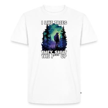 Amoureux de la forêt et fans de trekking T pour - T-shirt Premium bio Homme - blanc - Devant - Nico (187cm)