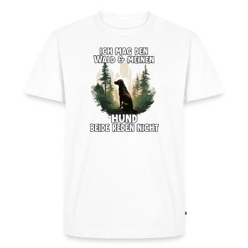 Proverbes canins Propriétaire de chien Cadeau - T-shirt Premium bio Homme - blanc - Devant - Nico (187cm)