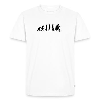 Cadeau motocross Motorcross Evolution - T-shirt Premium bio Homme - blanc - Devant - Nico (187cm)