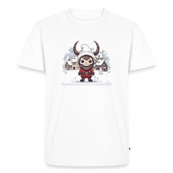 Krampus T Demonic Santa Claus Kawaii Krampus - Men's Premium Organic T-Shirt - white - Front - Nico (187cm)