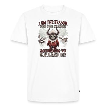 Krampus T Demonic Santa Claus Kramperl - Men's Premium Organic T-Shirt - white - Front - Nico (187cm)