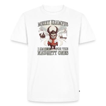 Krampus T | Krampus costume | Bad Santa Claus - Men's Premium Organic T-Shirt - white - Front - Nico (187cm)