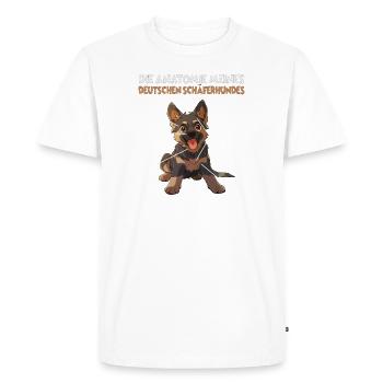 Berger allemand drôle T pour les propriétaires de chiens - T-shirt Premium bio Homme - blanc - Devant - Nico (187cm)