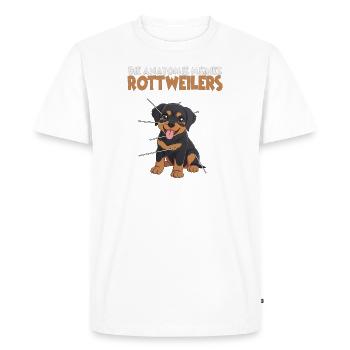 Drôle Rottweiler Chemise Chien Propriétaire Rottweiler - T-shirt Premium bio Homme - blanc - Devant - Nico (187cm)