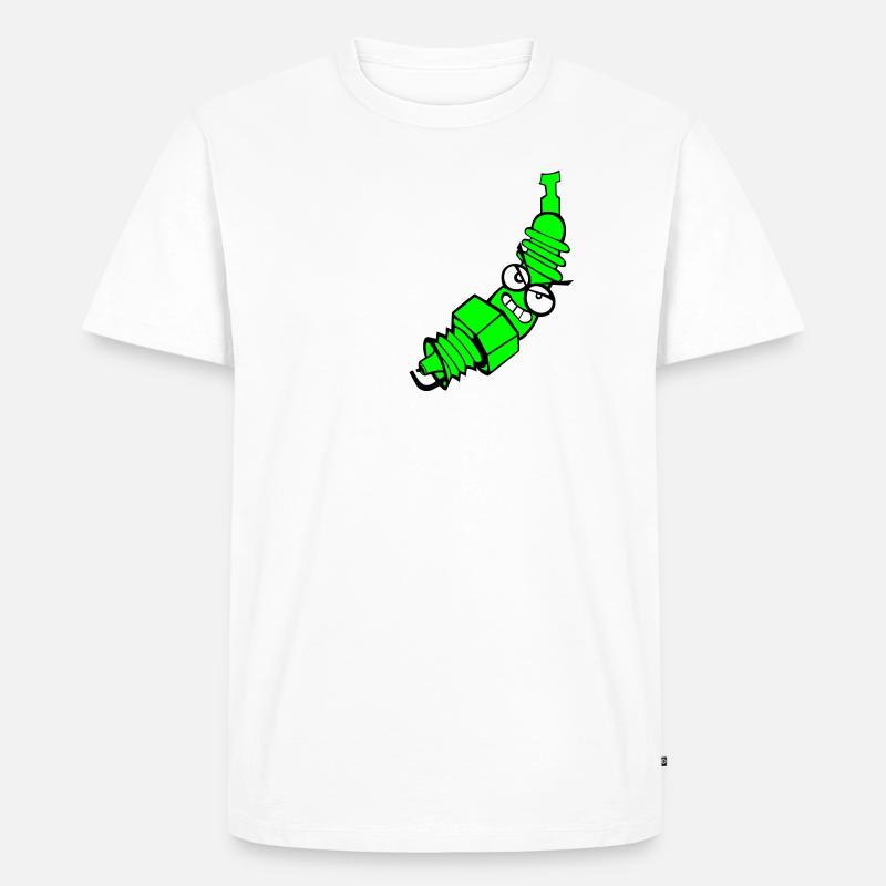 Zündkerze mit Farbänderungsfunktion - Männer Premium Bio T-Shirt - Weiß