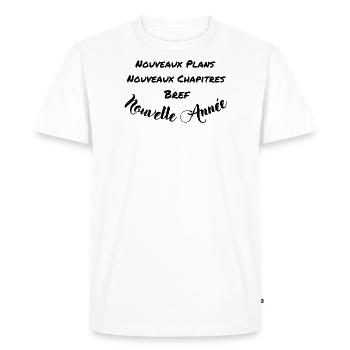 Nouveaux Plans - T-shirt Premium bio Homme - blanc - Devant - Nico (187cm)