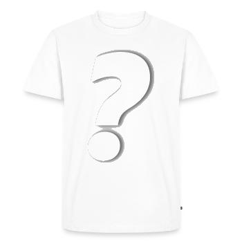 Point d’interrogation - T-shirt Premium bio Homme - blanc - Devant - Nico (187cm)