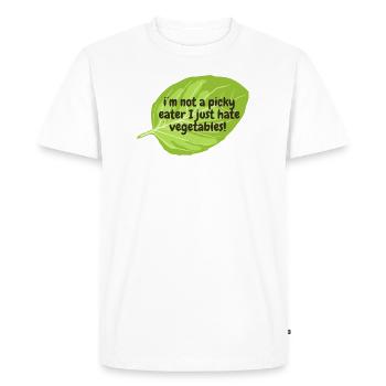 picky eater - Men's Premium Organic T-Shirt - white - Front - Nico (187cm)