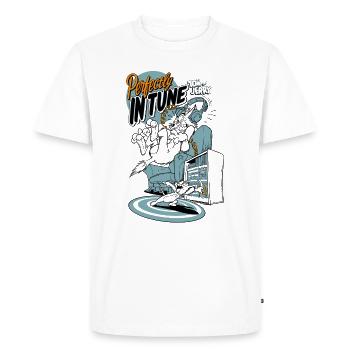 Tom et Jerry In Tune Canapé - T-shirt Premium bio Homme - blanc - Devant - Nico (187cm)