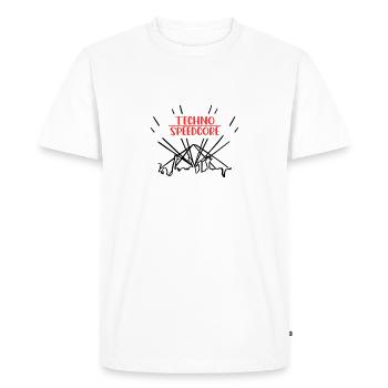 Techno - Speedcore Techno Musique - T-shirt Premium bio Homme - blanc - Devant - Nico (187cm)