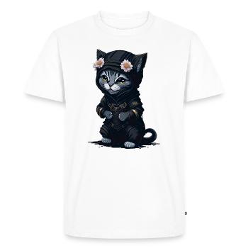 With this motif you will become a ninja - Men's Premium Organic T-Shirt - white - Front - Nico (187cm)