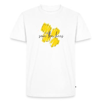 Sauvez les abeilles. - T-shirt Premium bio Homme - blanc - Devant - Nico (187cm)