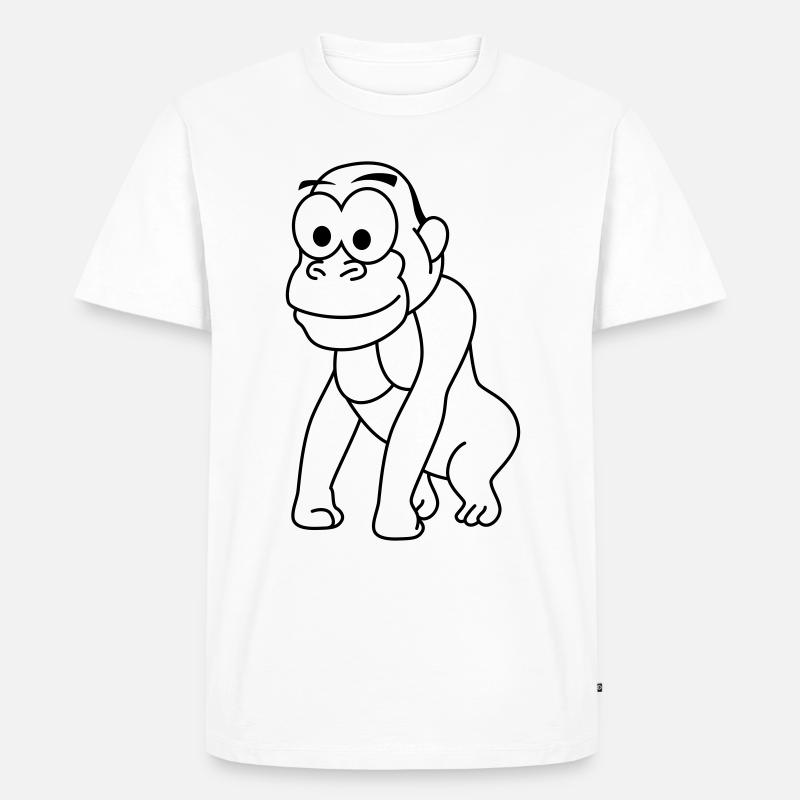 Gorilla Comic - Men's Premium Organic T-Shirt - white