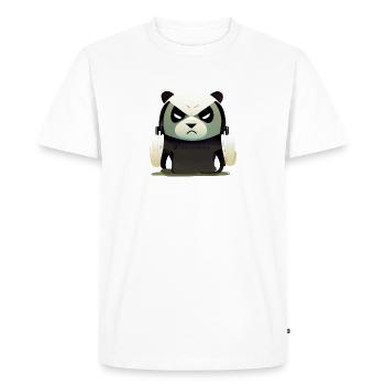 panga panda invasion - Men's Premium Organic T-Shirt - white - Front - Nico (187cm)