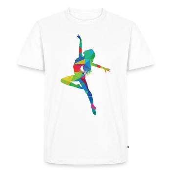 Danseuse dansante - T-shirt Premium bio Homme - blanc - Devant - Nico (187cm)