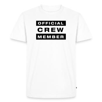 Official Crew Member - Men's Premium Organic T-Shirt - white - Front - Nico (187cm)