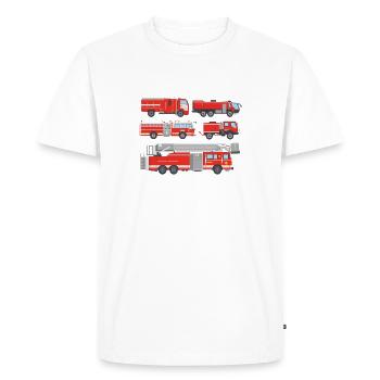 Children's fire brigade fire engines - Men's Premium Organic T-Shirt - white - Front - Nico (187cm)