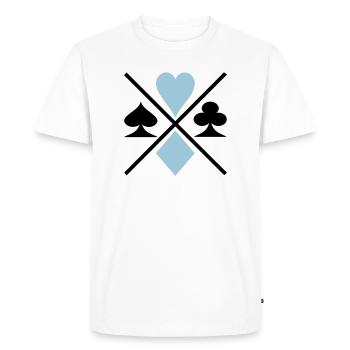 Playing cards poker - Men's Premium Organic T-Shirt - white - Front - Nico (187cm)