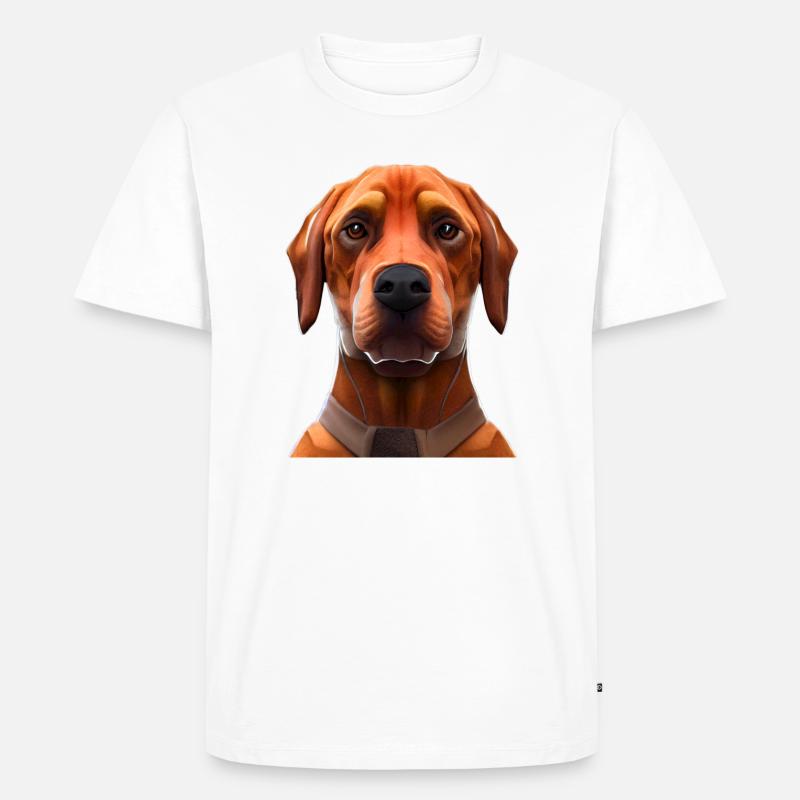 Rhodesian Ridgeback Dog - Rhodesian Ridgeback - Men's Premium Organic T-Shirt - white