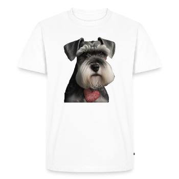 Schnauzer Valentine's Day - Men's Premium Organic T-Shirt - white - Front - Nico (187cm)