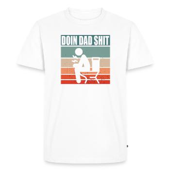 Doin Papa Merde - T-shirt Premium bio Homme - blanc - Devant - Nico (187cm)