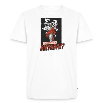 Christmas Jesus Y'all Ready For My Birthday - Men's Premium Organic T-Shirt - white - Front - Nico (187cm)